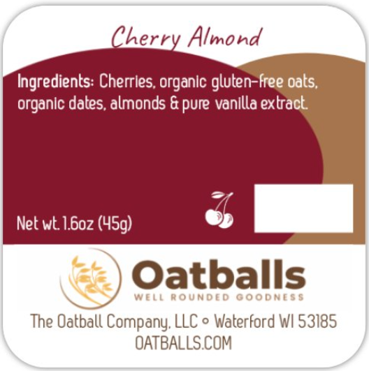 Cherry Almond Oatballs