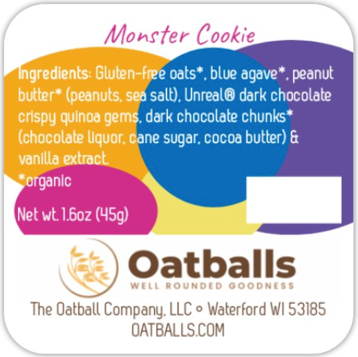 Monster Cookie Oatballs