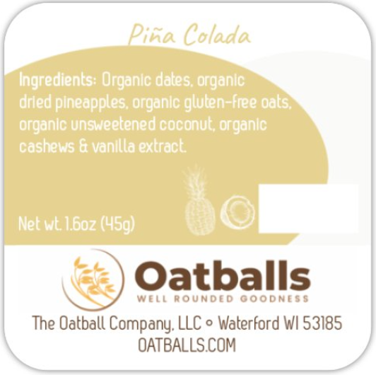 Pina Colada Oatballs