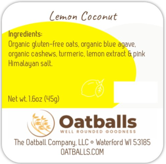 Lemon Coconut Oatballs