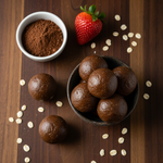 Dark Chocolate Strawberry Oatballs Promotional Image
